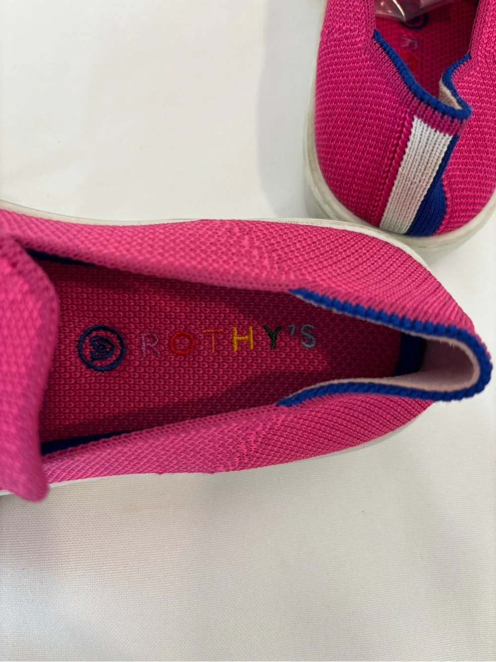 Rothy’s Kids Bubblegum Pink Slip-On Sneakers Size 1